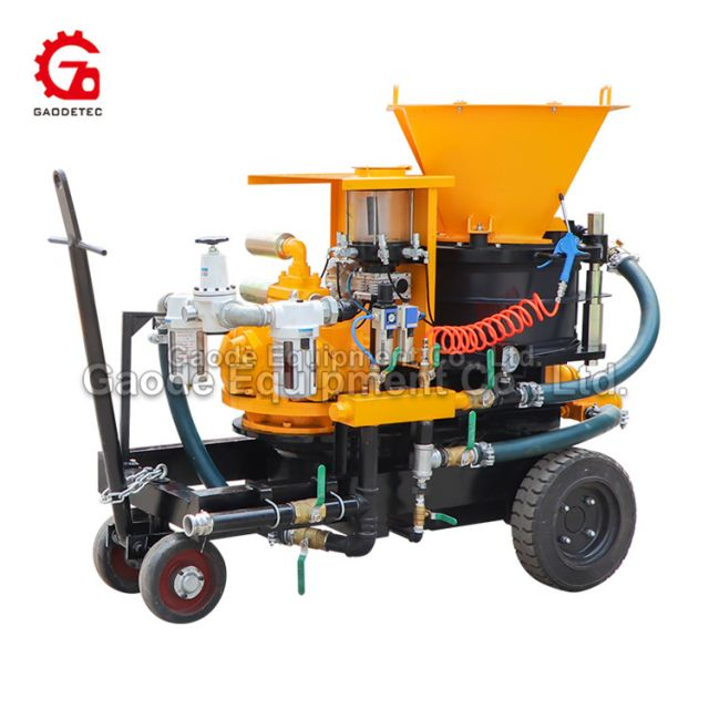 Gaodetec GSZ-10S 10m3/h pneumatic shotcrete machine for slope stabilization